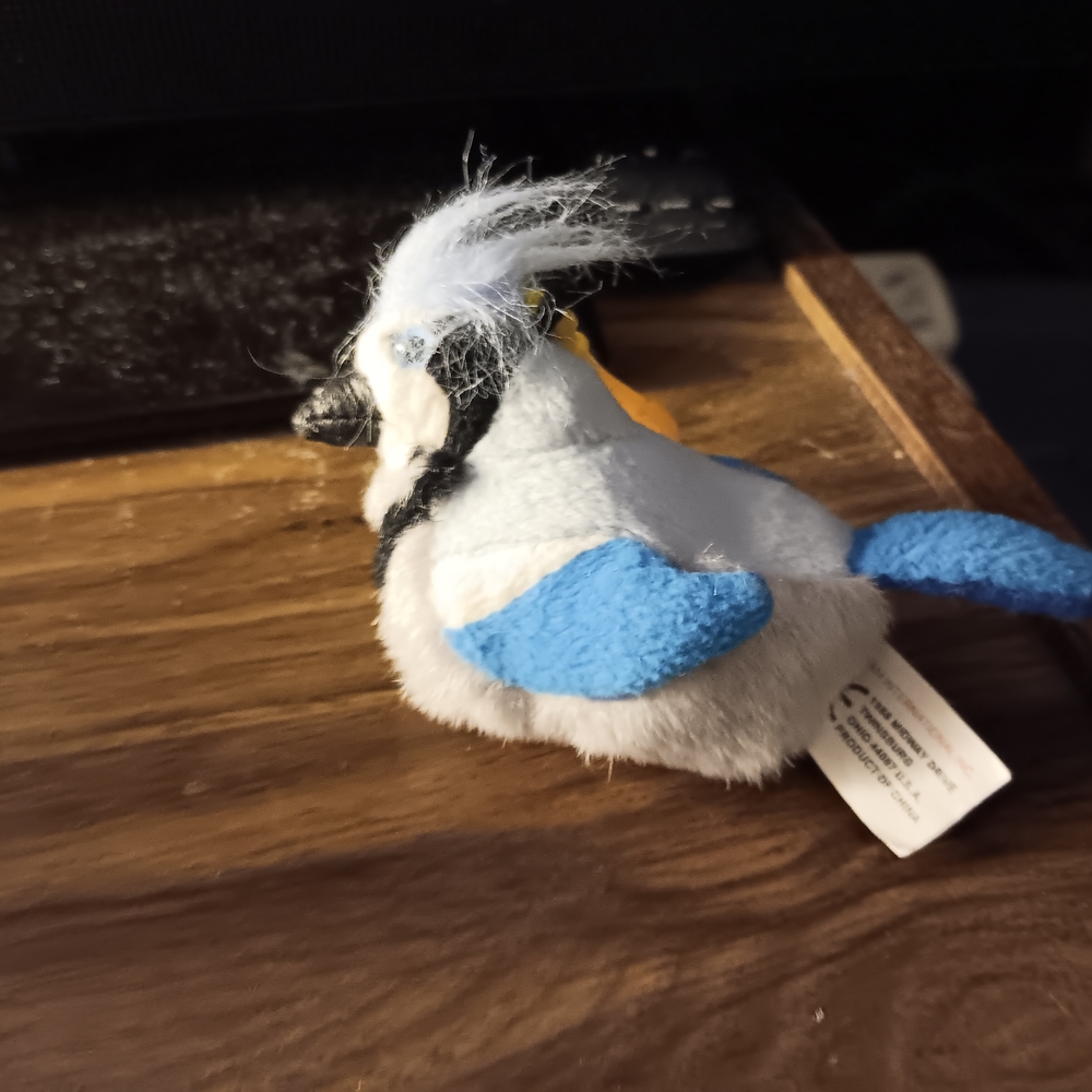 Wild republic audubon plush blue jay clip key chain